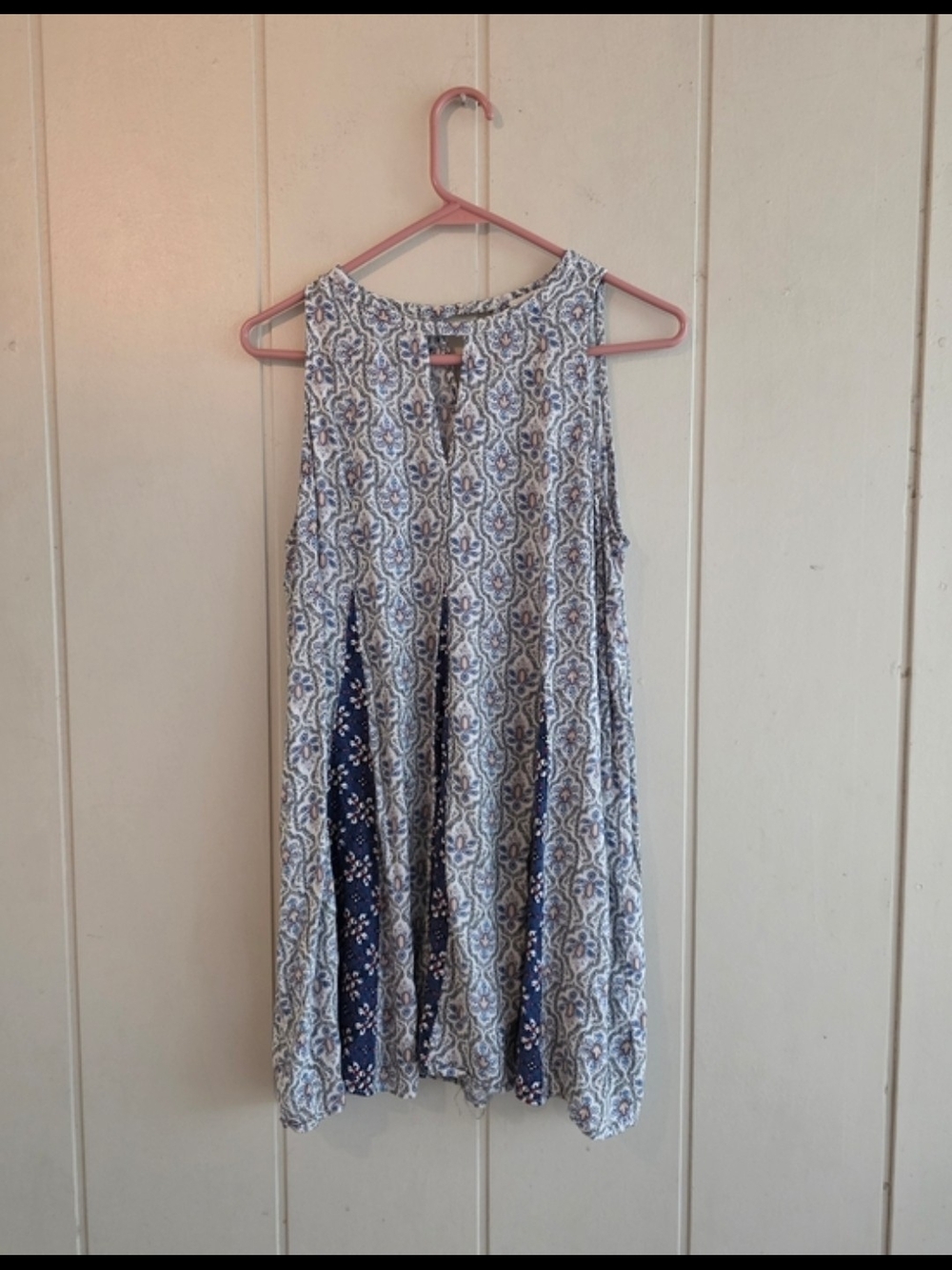 Umgee tunic Sleeveless Tank Top Bohemian Blouse Small Cottagecore Fairycore